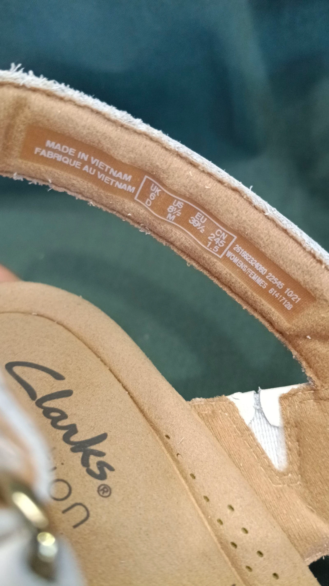 Clarks Giselle Playa Sandales en cuir blanc avec talon en liège Taille 39.5 – photo 10